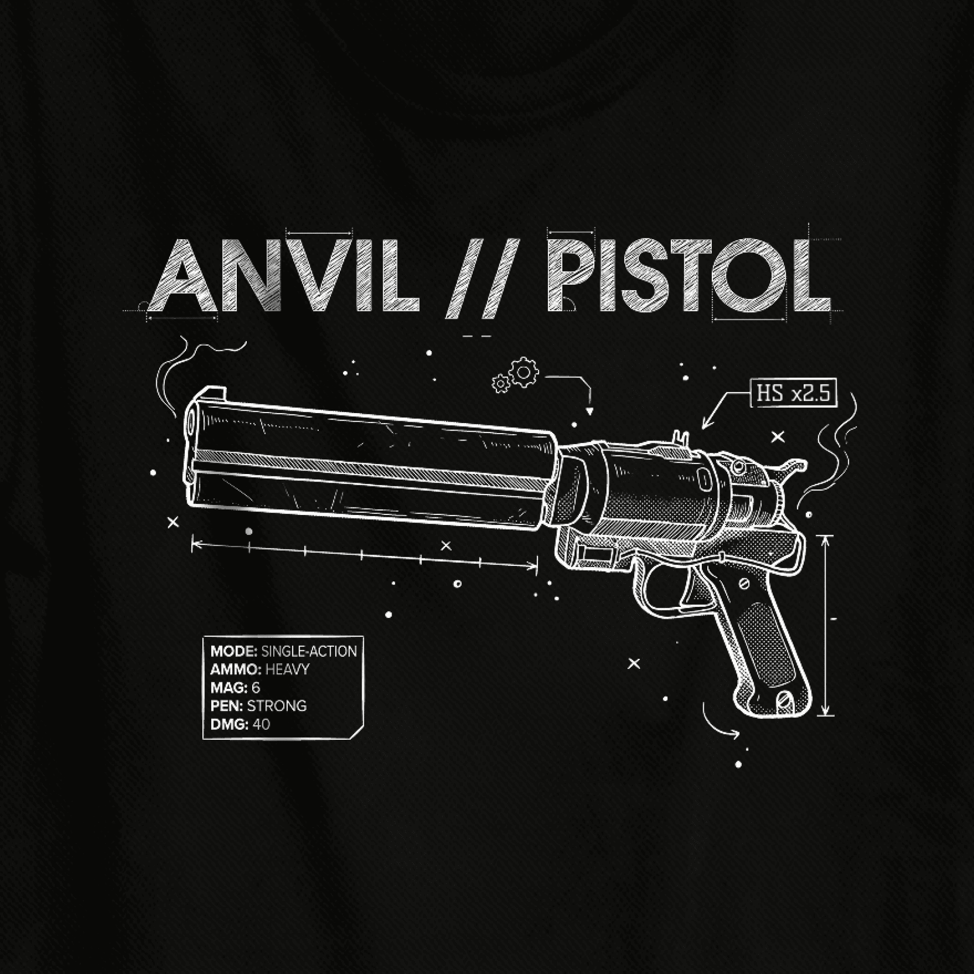 Arc Raiders t-shirt Anvil Blueprint design