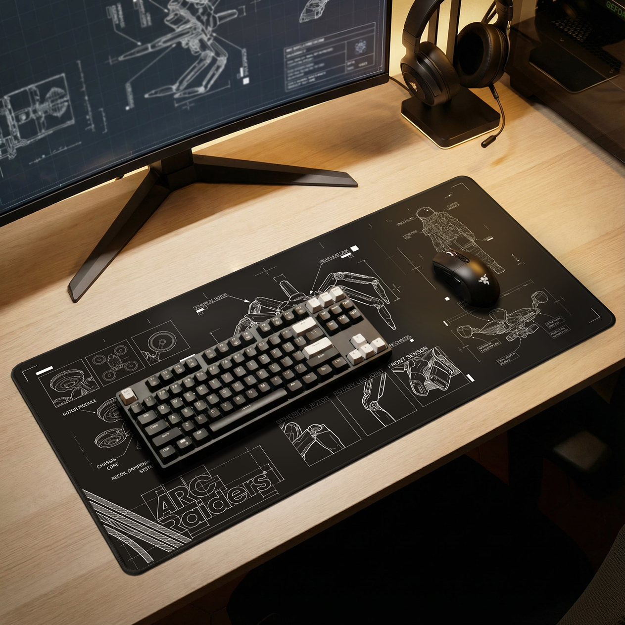 Arc Raiders mousepad BLUEPRINT Desk Mat: Operation ARC design
