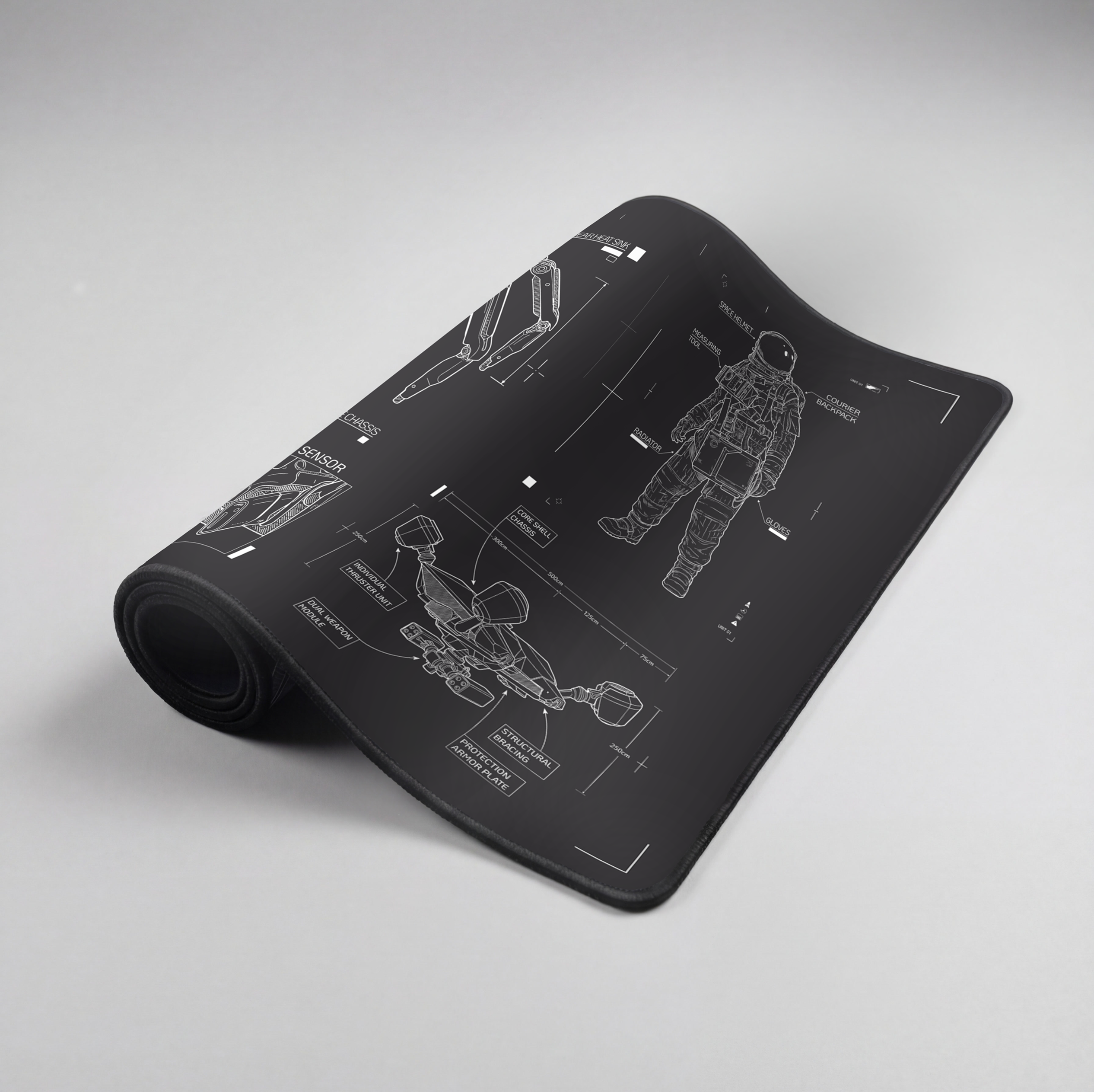 Arc Raiders mousepad BLUEPRINT Desk Mat: Operation ARC design