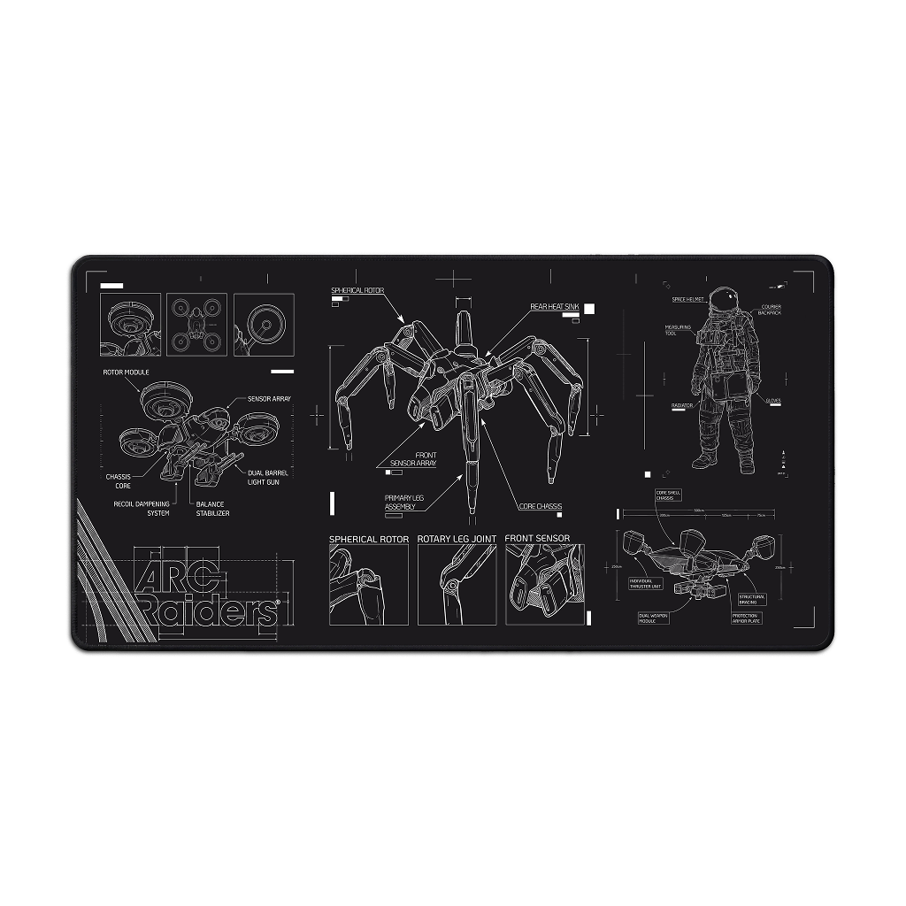 Arc Raiders mousepad BLUEPRINT Desk Mat: Operation ARC design